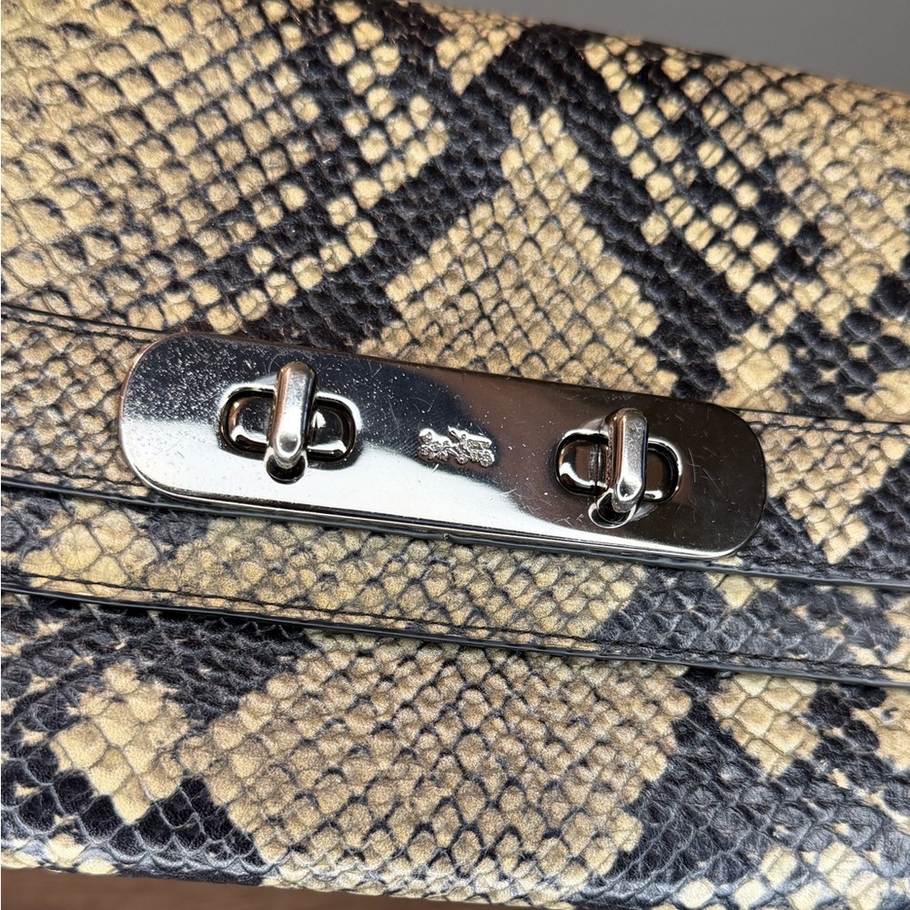 Coach Swagger Embossed Python Clutch - image 3